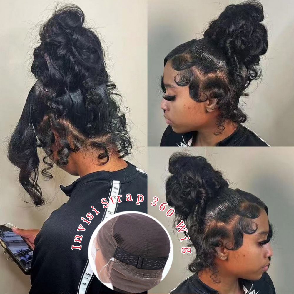 Human Hair Wigs - HD 360 pleine perruque de dentelle